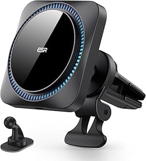 ESR [Built-in Cooling Fan] Smartphone Holder Car Wireless Charging Smartphone Cooling Heat Dissipation Technology Magsafe Car Holder Magsafe Charger Air Conditioner Louver/Dashboard Type Car Charger