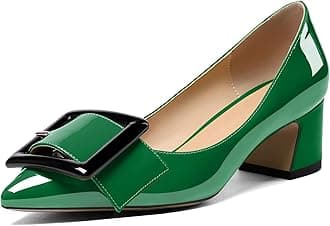 Eldof Women's Classy 2 Inches Block Heel Chic Pumps