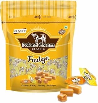 Poland Cream Classic Toffee/Fudge Creamy & Chewy/Buttery Delicious/Real Butter Toffees/Birthday Party Gift Toffee/Pack of 1 (50 pcs of 10 GM's Each)
