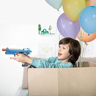 Toy Gun with Ejecting Shells, Fully Automatic Soft Bullet Toy Gun That Looks Realistic, Educational Model Toys for Outdoor Shooting Game, Best Gifts for Kids Boys Girls Ages 8-12+, Blue