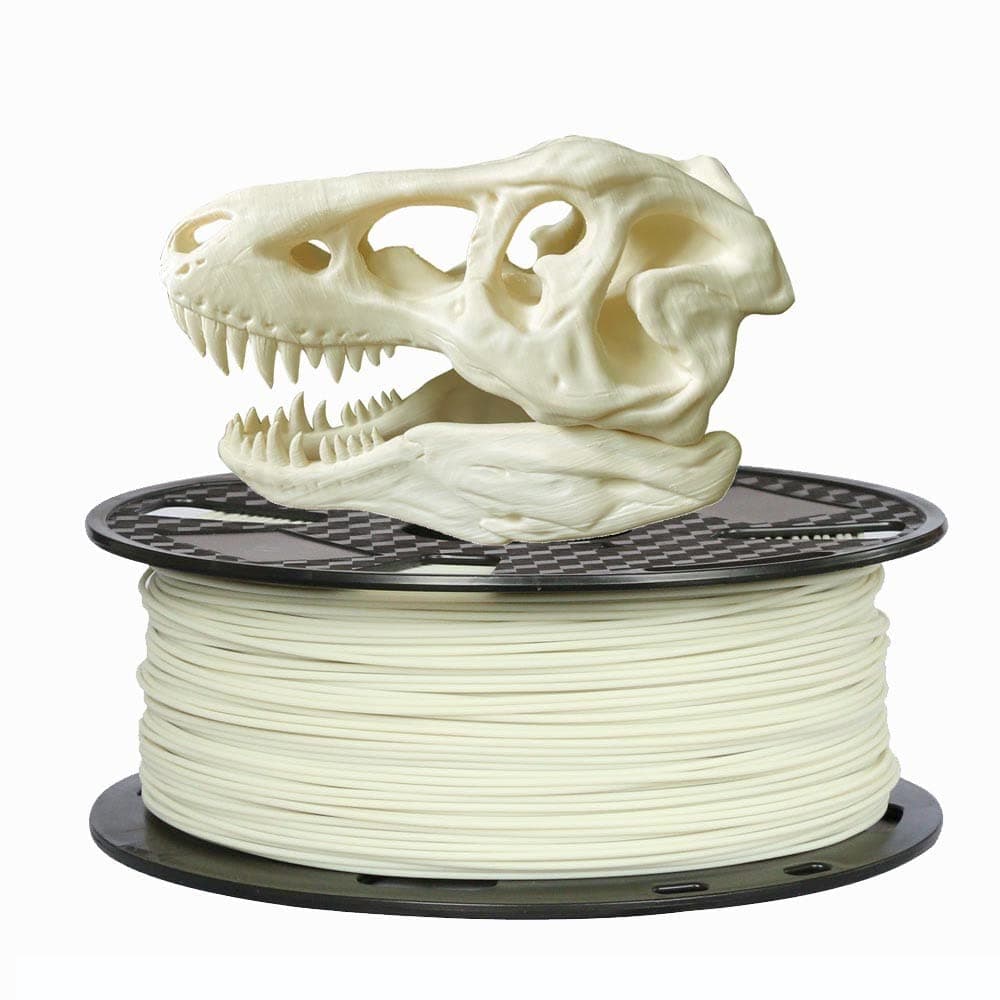 CC3D 1.75 mm 3D Printer Filament, PLA MAX, Bone White, 1KG (2.2LBS), Stronger Than PLA Pro, Ivory White Bone Color