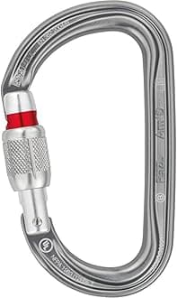 M34A SL Am'D Asymmetrical Aluminium Carabiner, Size: Screw-Lock, Grey