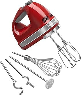 KitchenAid KHM926ER Empire Red 9-Speed Hand Mixer