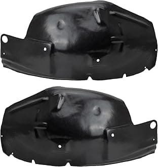 Front Driver and Passenger Side Forward Inner Fender Liner Set Compatible with 2005-2009 Ford Mustang GT