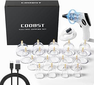 Cupping kit for Massage Therapy, Profession Cupping Set with Electric Cupping Guasha Pump, Cupping Therapy set with 18pcs High Temp and High Pressure resistant Vacuum Suction Cups for Cellulite