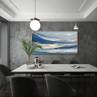 vgrozirh Abstract Wall Art Canvas Paintings Blue Fantasy Modern Large Framed Artwork Decor for Living Room Bedroom Office Painting Home Decor 20"x40"