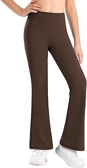 Stelle Girl's Flare Leggings High Waisted Yoga Pants Bootcut Dance Casual Pants Activewear Kids Bell Bottoms
