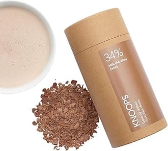 Hot Chocolate Flakes, 34% Milk Luxury Hot Drinking Chocolate, Delicious Milky Cocoa Drink with Real Choc Flakes, All Natural Ingredients, 250 g, Equal to 8 Serving Sachets