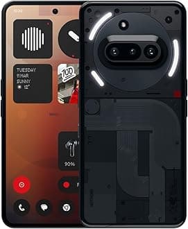 Nothing Phone (3a) 128 GB - mobile phone with 32 MP front camera, 30x ultra zoom, 50W fast charging and 6.77" FHD+ flexible AMOLED display - Black