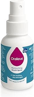 Oralieve Moisturising Dry Mouth Relief Spray (1 x 50ml) with New Pump, Hydrating Relief for Sore, Sensitive Mouths with Xylitol to Protect Teeth - Genuine Oralieve Dry Mouth Spray