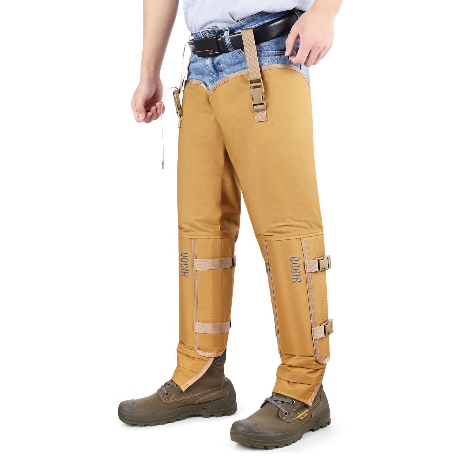 QOGIR Snake Guard Protection Chaps: Snake Bite Protection for Ankle to Thigh Snake Chaps, Waterproof Snake Gaiters