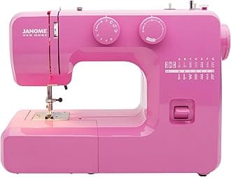 Pink Sorbet Easy-to-Use Sewing Machine with Interior Metal Frame, Bobbin Diagram, Tutorial Videos, Made with Beginners in Mind for Garments, Patchwork, Light Quilting