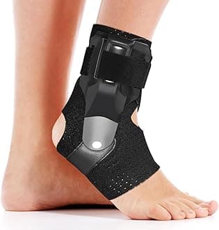 Ankle Brace with Side Stabilizers -Adjustable Ankle Support for Sprains, Sports Injuries, Plantar Fasciitis, Injury Recovery, Ankle Support for Running, Basketball, Volleyball (X-Large)