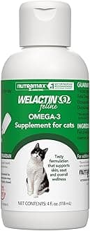 Welactin Omega-3 Fish Oil Skin and Coat Health Supplement Liquid for Cats - 4 Ounce