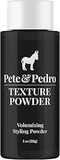 Pete & Pedro TEXTURE POWDER - Texturizing and Volumizing Styling Powder For Men & Women | Adds Mega Volume & Texture, Matte Finish, Root Lifting & Restyleable Hold | As Seen on Shark Tank, 1 oz.
