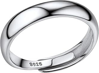 PROSILVER 925 Sterling Silver Adjustable Open Ring for Women, Solid Sterling Silver Stackable Ring, knuckle Finger Ring, Pinky Ring, Come with Box