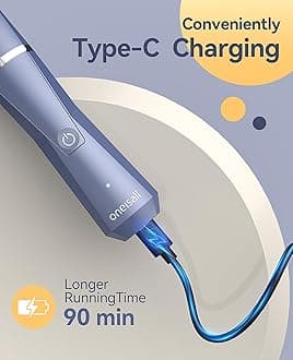 oneisall Dog Grooming Kit 4 in 1, Low Noise Dog Clippers for Grooming, Cordless Dogs Paw Trimmer&Nail Grinder, IPX7 Waterproof Puppy Shaver for Pets's Paws, Eyes, Ears, Face, Rump