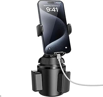 – APPS2Car Car Cup Holder, Cup Holder Car Quick Extension Long Arm, Cup Holder Phone Mount Adjustable Universal Mercedes Phone Holder SUV Van, Compatible with All Cell Phone iPhone