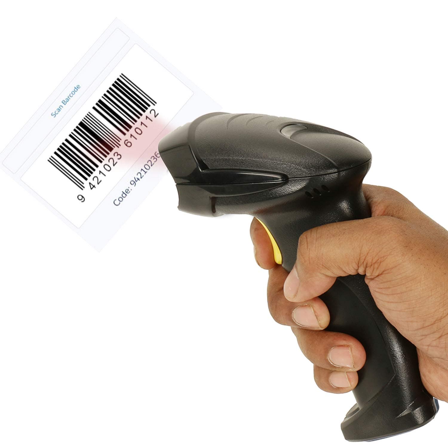 NISHICA Laser Barcode Scanner, Handheld 1D USB Wired Barcode Reader (BIS Approved)