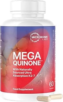 MegaQuinone Vitamin K2 MK7 + Vitamin K1, Magnesium Glycinate & Zinc - Advanced Bone & Heart Support - High-Strength VIT K2-7 Menaquinone-7 Supplement, Soy-Free, 60 Vegan Capsules