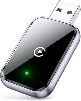 Wireless CarPlay Adapter, Super Fast Upgrade from Wired to Wireless, Plug and Play, Mini & Stable, Compatible with iPhone iOS 10+ & Cars with Wired CarPlay, Black