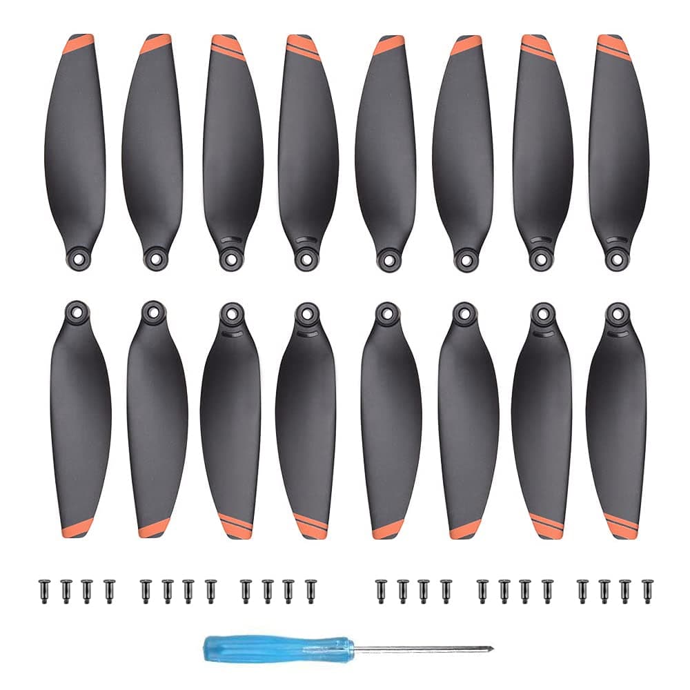 16Pcs Mini 2 Propellers Replacement Low-Noise and Quick-Release Blades Props Compatible with DJI Mini 2 / Mini SE Drone, Orange