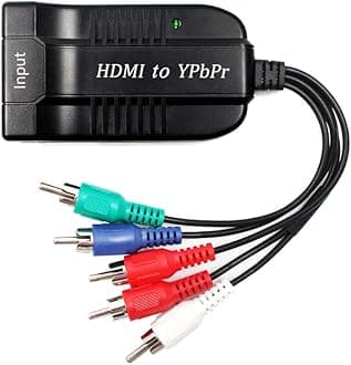 1080P HDMI to Component(YPbPr/RGB/ 5RCA) Scaler Converter(with Scaler Function), HDMI Input to Component(YPbPr/RGB/ 5RCA) Output for PC, PS3, PS4, DVD, PSP, 360, PS2, Nintendo NGC