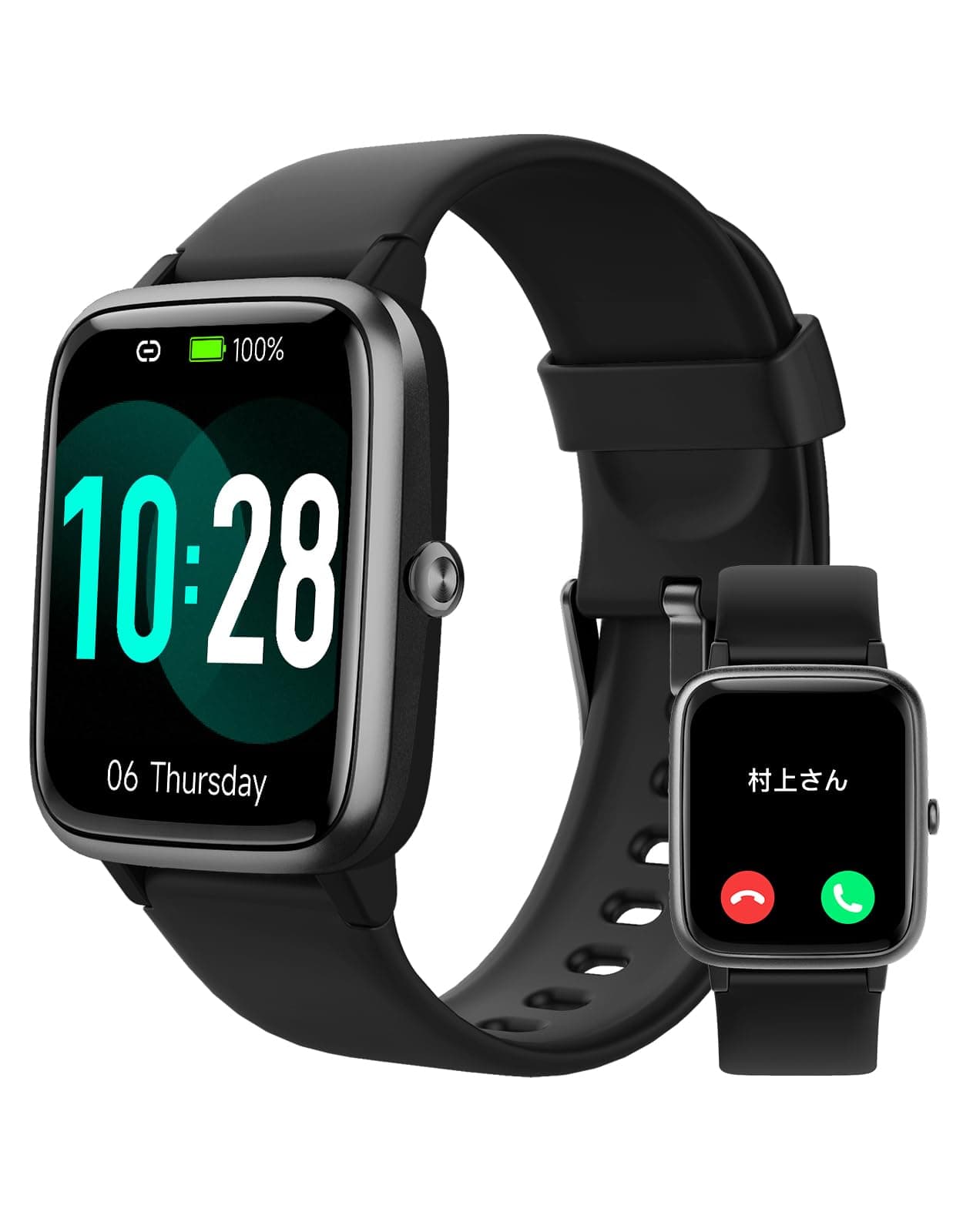 Smartwatch, Activity Tracker, Pedometer, Call Function, Wristwatch, GRV Smart Watch, Activity Tracker, Stopwatch, Long Lasting Battery, Line Notifications, Screen Brightness Adjustment, Timer, Stopwatch, Birthday, Respect for the Aged Day Gift, IP68 Waterproof, Japanese App, Instruction Manual, iPhone & Android Compatible