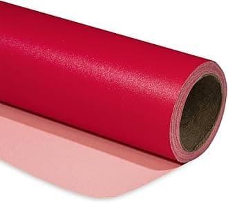 RUSPEPA Red Matte Wrapping Paper - Solid Color Pearly - lustre Paper Perfect for Wedding, Birthday, Christmas, Baby Shower -17 Inches X 32.8 Feet
