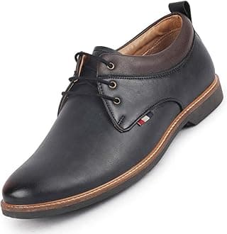 FAUSTOMen's Formal Lace Up Oxford Shoes for Office|Meetings|Daily|Comfort|Fashion|Stylish|Parties|Outdoor|Occasions|Lightweight with TPR Welted Sole (6-13 UK)