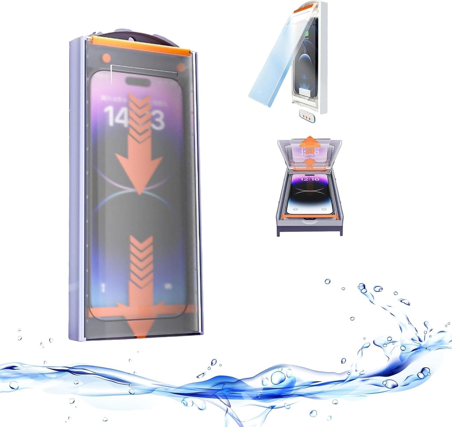 Funcat Screen Protector, Invisible Artifact Screen Protector - Dust Free Without Bubbles, Invisible Artifact Filmfor Iphone, Anti-Spy Tempered Glass (14,Privacy Film)