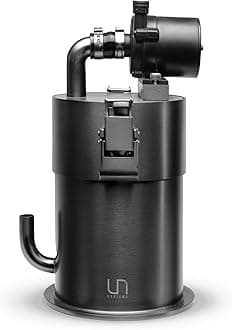 Ultum Nature Systems Blitz Stainless Steel Aquarium Filter - Metal Fish Tank Filters w/Mechanical & Biological Filters, Customizable Filter Media, for Desktop/Nano Tanks - 4.72 x 8.66 in - 32 oz