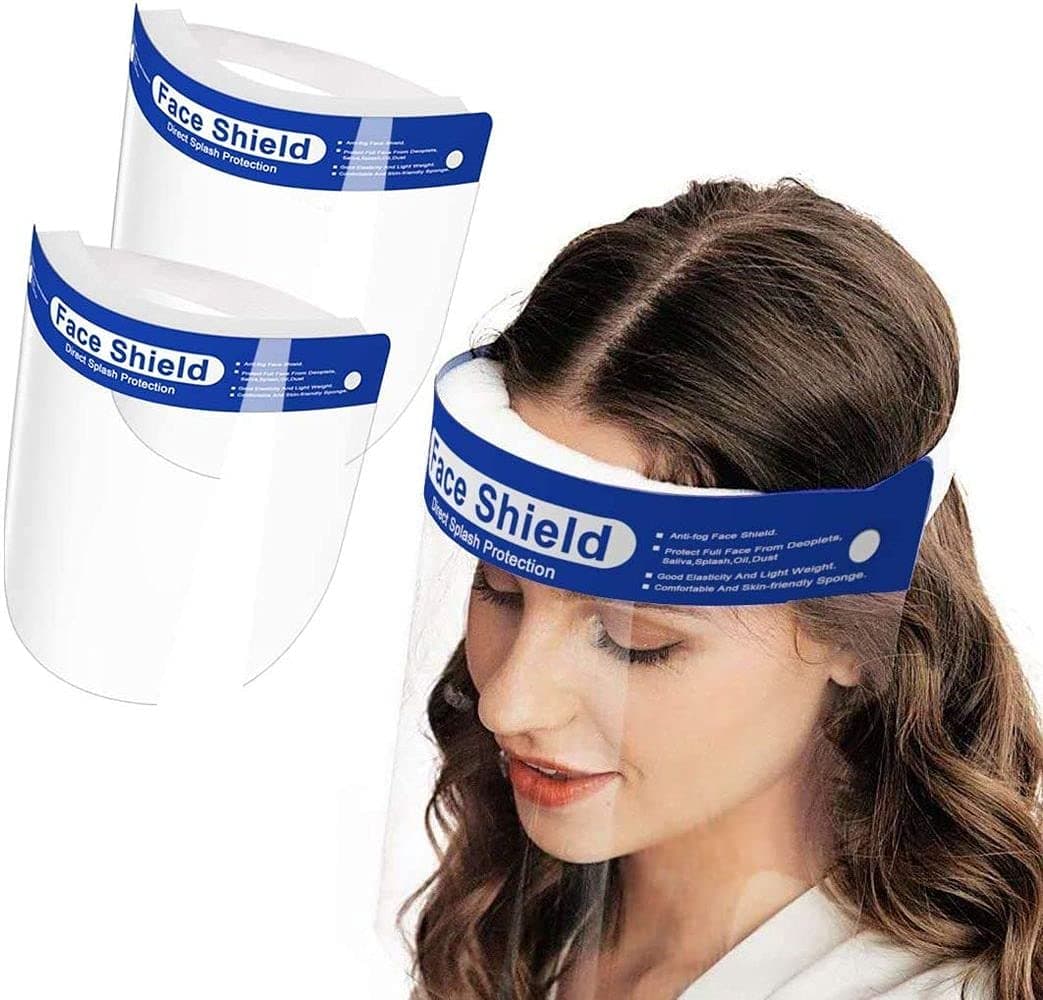 Aksmit Disposable Face Shield With Adjustable Elastic Strap Ak-Fs-P2-1731 For Hyundai Sonata Gold,Pack Of 2