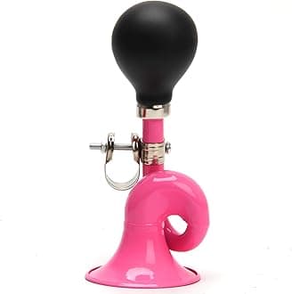 Coolrunner Bugle Horn, Retro Clown Siren, Kids Bike Hooter, Classic Vintage Metal Twist Loudspeaker Snail Air Horn for Vehicles, Bicycles, Golf Cart