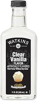 Watkins Clear Vanilla Flavor, 11 fl. oz. Bottle, 1 Count (Packaging May Vary)