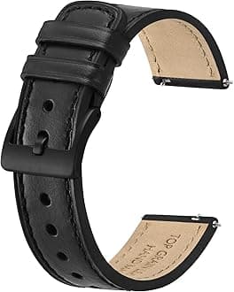 BISONSTRAPLeather Watch Straps, Classic Oil Waxed Leather, Quick Release Replacement Band for Men and Women, Band Width 18mm 20mm 22mm