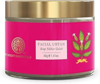Forest Essentials Facial Ubtan Roop Nikhar & Gulab | Ayurvedic Face Scrub for Dry Skin | Gentle Exfoliation for Smooth & Radiant Complexion