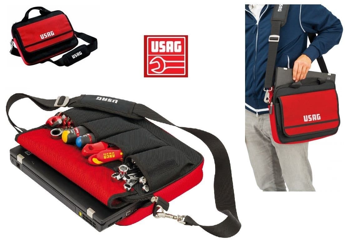 USAG 007 PCV Tool Bag PC Notebook Shoulder Strap for PC Empty Cod. 00070032