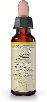 Bach Original Flower Remedies, Wild Oat (Non-Alcohol Formula) - Decide Your Path - Natural Homeopathic Flower Essence for Emotional Balance - Vegan, Gluten Free, Sugar Free - 10mL Dropper