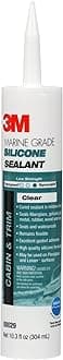 3M Marine Grade Silicone Sealant Clear 08029 1/10 gal (Pack of 1)