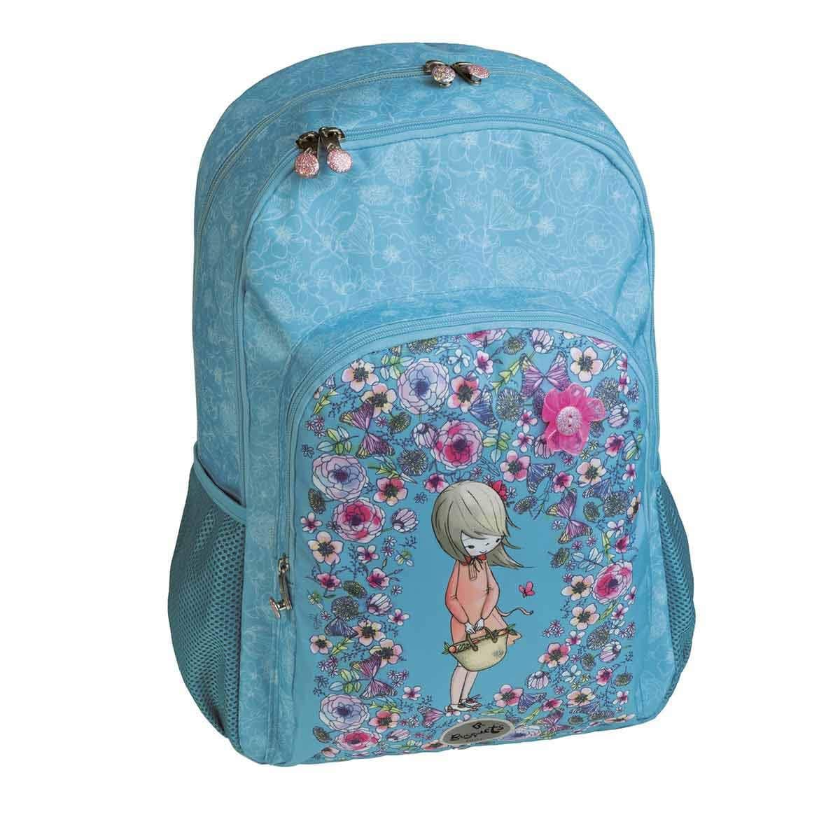 Busquets double school backpack PETALS