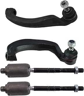 TRQFront Inner and Outer Tie Rod Set Compatible with 2004-2009 Mercedes-Benz