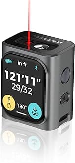 M-Cube Laser Measuring Tool,164ft/50m,±1/16 inch Accuracy,Rechargeable Modular Laser Distance Meter for Area,Volume,Pythagorean,Big Number LCD Display | Digital Bubble Level | Bluetooth App