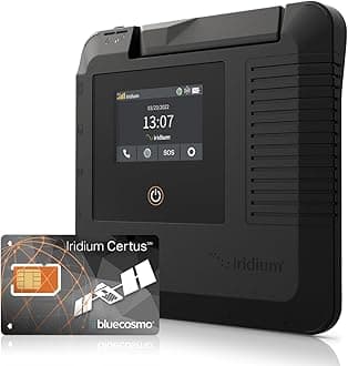BlueCosmo Iridium GO! Exec Portable WiFi Satellite Calling Device, Satellite-Based WiFi Access Point for Voice, Messaging and Data with Postpaid Service SIM Card