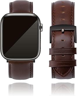 – Leather Watch Straps Compatible with Apple Watch 49mm 46mm 45mm 44mm 42mm 41mm 40mm 38mm, Top Grain Leather Replacement Straps for iWatch Series 11 10 9 8 7 6 5 4 3 2 1 SE3/2/1 Ultra3/2/1