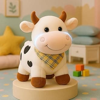 Storio Soft Plush Cow Toy for Kids | Ultra-Soft Cuddly Stuffed Animal for Babies, Toddlers & Children | Cute Hugging Toy for Boys & Girls | Washable & Safe | Birthday Gift for 1-6 Year Old