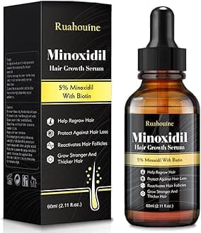 Hair Growth Treatment for Thicker Longer, 5% Minoxidil Biotin Hair Growth Serum Oil for Men and Women, Prevents Hair Loss and Thinning, 2.11 fl.oz