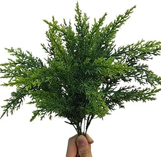 20Pcs Plastic Pine Branches Artificial Pine Needle Tree Branch Small Decorative Plant Twigs Branch for Wedding Christmas Table Decor Party Supplies (Green)