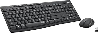 MK295 Wireless Mouse & Keyboard Combo with SilentTouch Technology, Full Numpad, Advanced Optical Tracking, Lag-Free Wireless, 90% Less Noise - Graphite