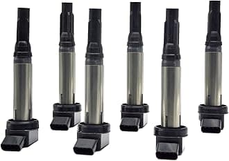 Ignition Coil Pack Coils 90919-A2007 UF487 for Lexus for Lotus for Toyota for Highlander for Avalon for Camry for Sienna ES350 RX350 RX450H V6 3.5L (6-Pack)